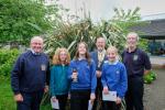 Haddington Primary School Quiz team receiving the Haddington Rotary Quiz Cup